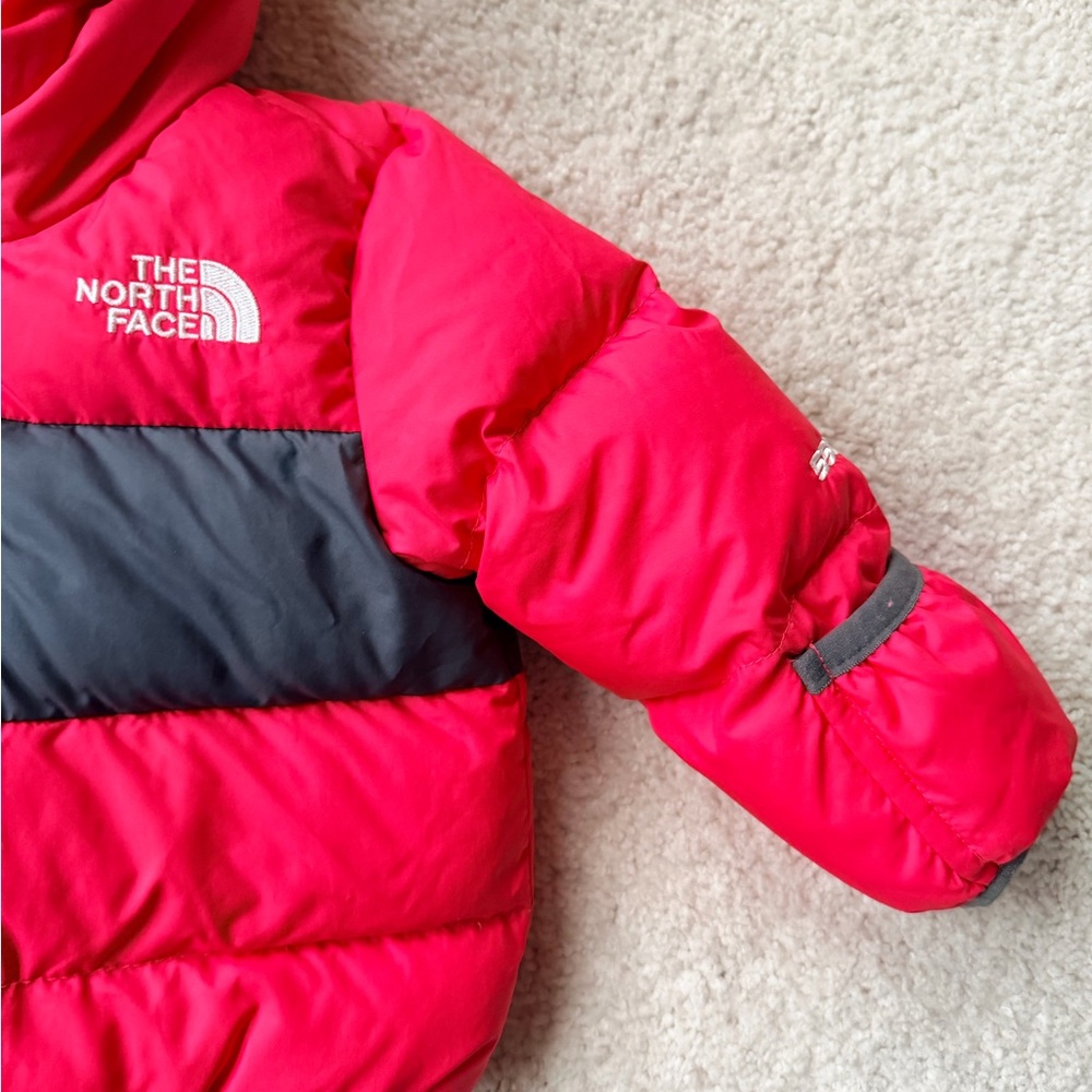 The North Face Toddler Red and Black Hooded Jacket - Picture 3 of 15